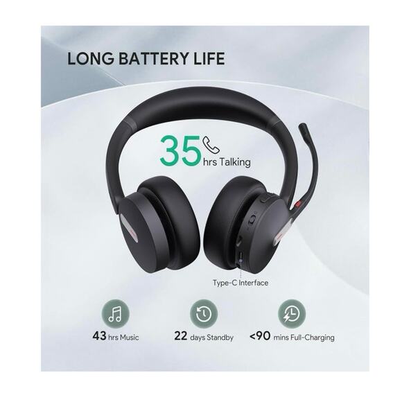 Yealink BH70 Dual Teams Bluetooth Headset with USB-A Dongle, 35hr battery - Picture 2 of 16